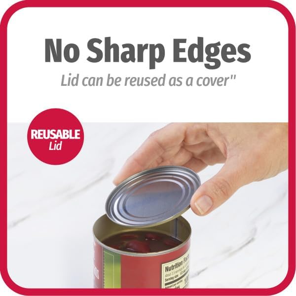 Good Cook Can Opener, Safe Cut Manual Can Opener, no Sharp Can Edges, Black