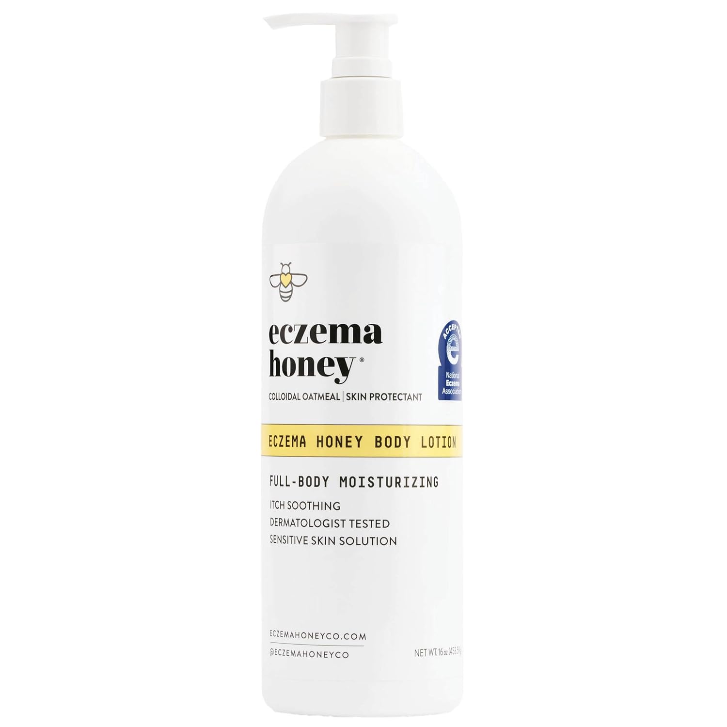 ECZEMA HONEY Oatmeal Body Lotion - Hand & Body Cream for Eczema Relief - Natural Dry Skin Repair (16 Oz)