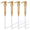 4 Pcs Coffee Syrup Pump Dispenser - Works as Skinny and Torani Syrup Pump - Fits Various 25.4 oz Bottles, Precise Dispensing 0.3oz & Lockable Design, Easy to Use & Clean, Ideal for Liquid & Pastes