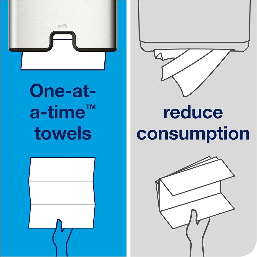 Tork Multifold Hand Towel, Natural, 100% recycled, FSC certified, Compatible with H2 Dispensers, 16 packs x 250 sheets (MK520A)